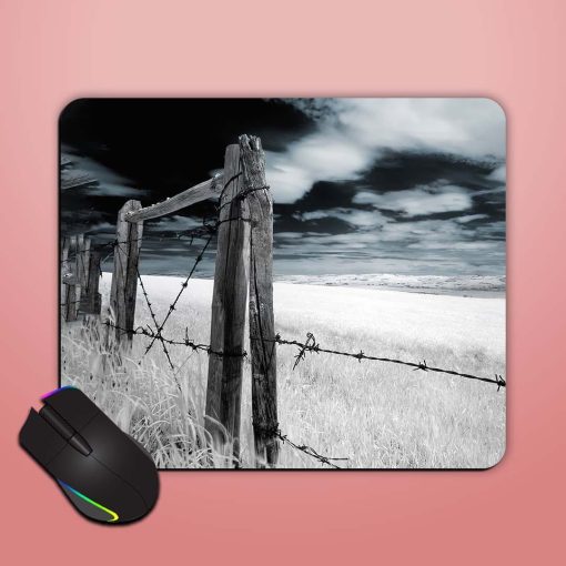 Dark Fence Background Mouse Pad Zapvi