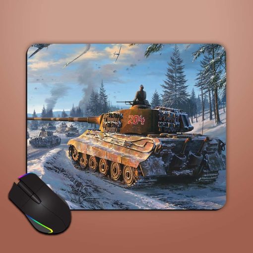 204Tank On Battele Illustration Mouse Pad Zapvi