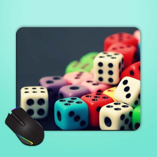 Multi Colour Dice Mouse Pad Zapvi