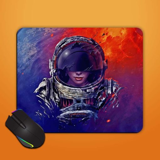 Astronaut Illustration Mouse Pad Zapvi