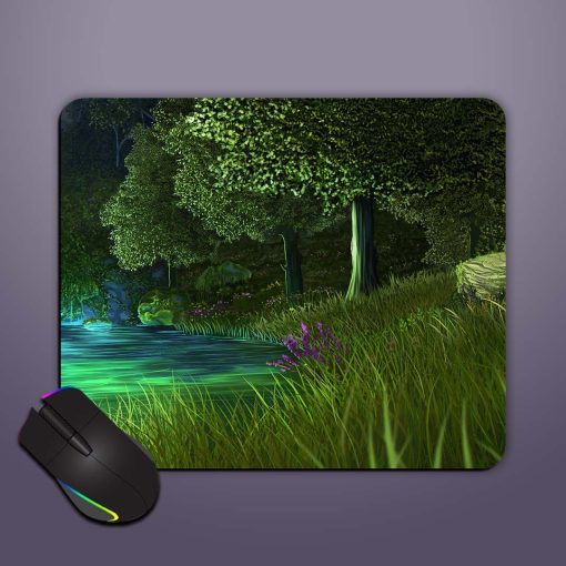 Night Lake View Mouse Pad Zapvi