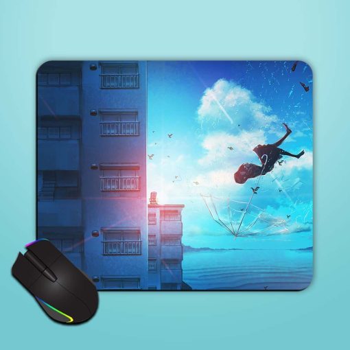 Falling Girl Mouse Pad Zapvi