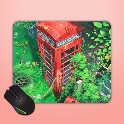 Old Telephone Bhooth Mouse Pad Zapvi