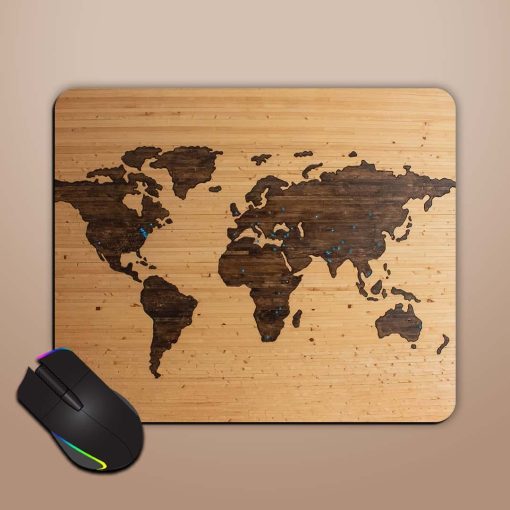 World Map Mouse Pad Zapvi