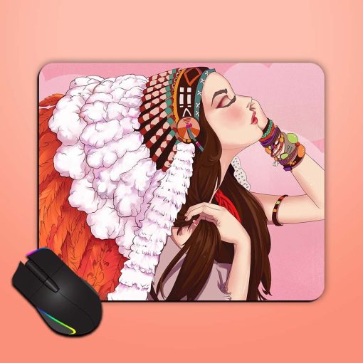 Sombras Anylady Feather Girl Mouse Pad Zapvi