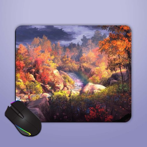 Fall Forest Wallpaper Mouse Pad Zapvi