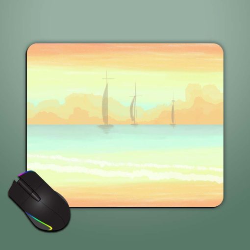 Illustration Boat Mouse Pad Zapvi