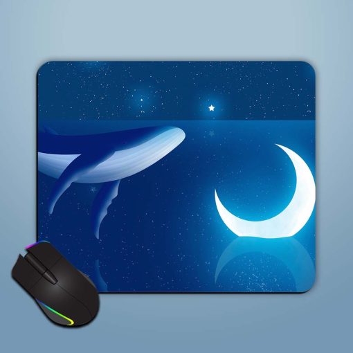 Blue Well With Moon Mouse Pad Zapvi