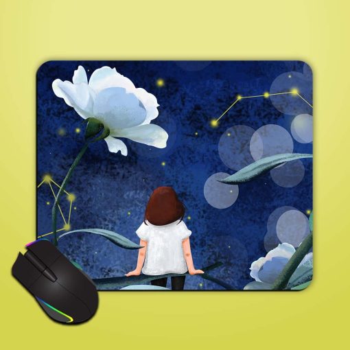 Alone Girl Mouse Pad Zapvi