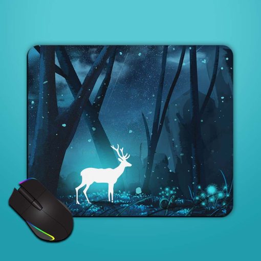 Moon Deer Painting Art Mouse Pad Zapvi