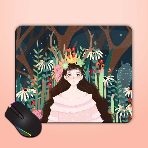 Forest Girl Mouse Pad Zapvi