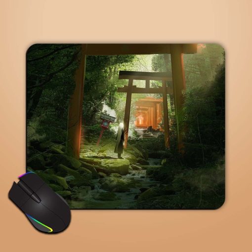 Old Temple Road Mouse Pad Zapvi