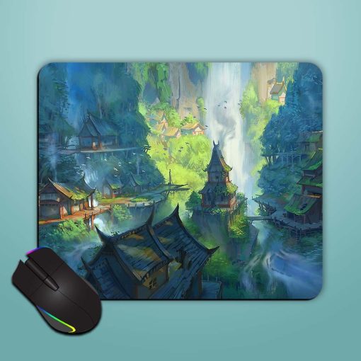 Old Temple Mouse Pad Zapvi