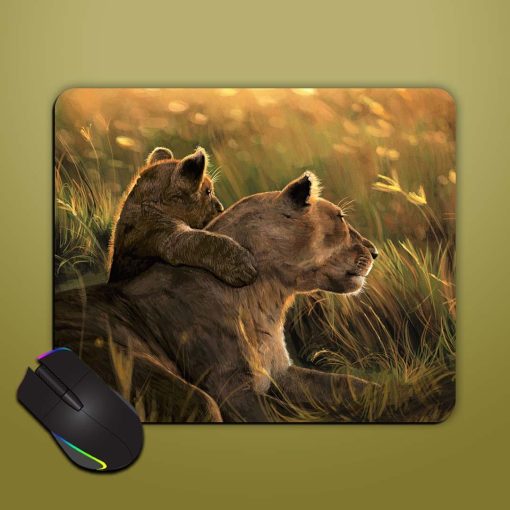 Cub And Lioness Mouse Pad Zapvi