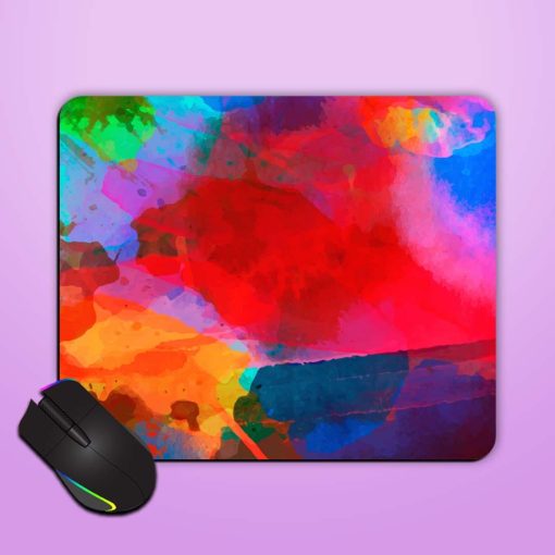 Abstract Watercolor Palette Mouse Pad Zapvi