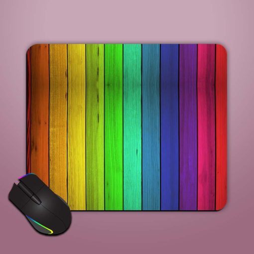 Colorful Wood Background Mouse Pad Zapvi