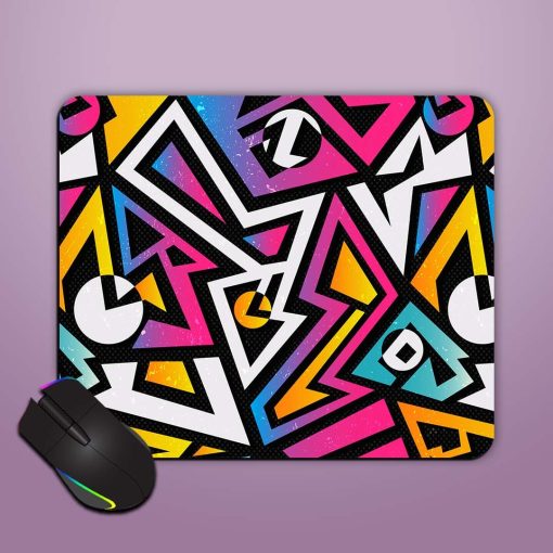 Abstract Music Geometric Mouse Pad Zapvi