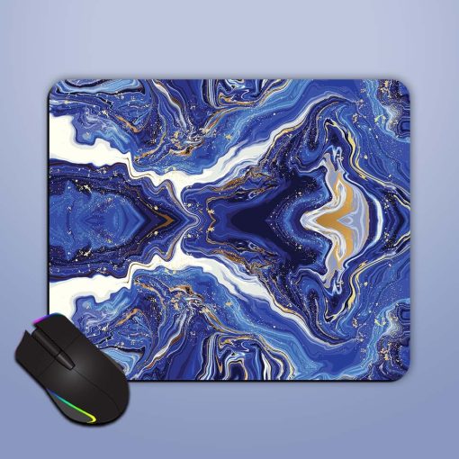 Blue Marble Gold Mouse Pad Zapvi