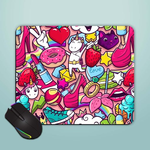 Graffiti Seamless Pattern Mouse Pad Zapvi