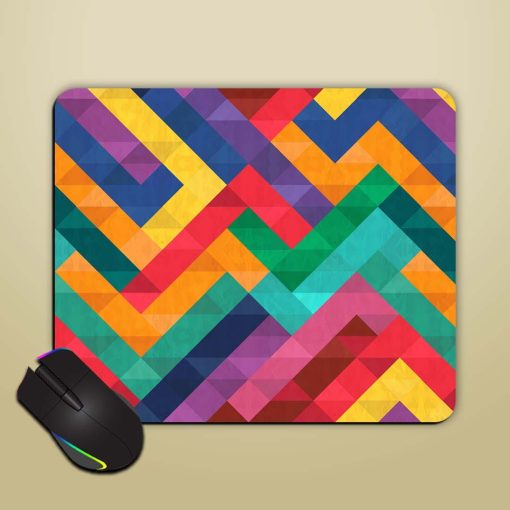 Colorful Seamless Geometric Mouse Pad Zapvi