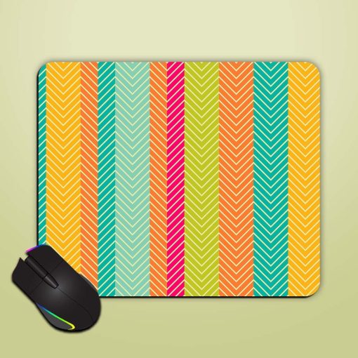 Retro Abstract Herringbone Mouse Pad Zapvi