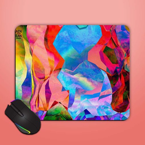 Multicolored Wavy Pattern Mouse Pad Zapvi