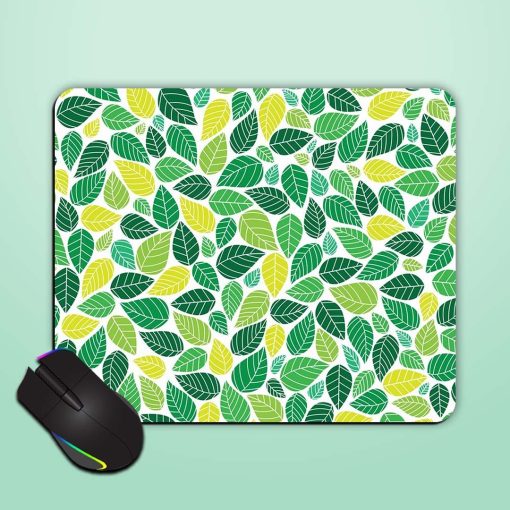 Abstract Colorful Leaves Mouse Pad Zapvi