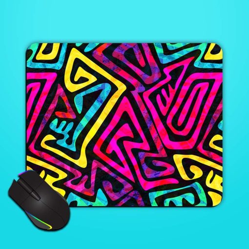 Psychedelic Seamless Pattern Mouse Pad Zapvi