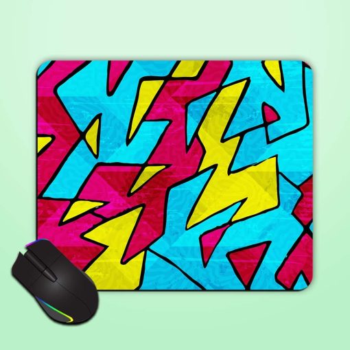 Graffiti Abstract Geometric Mouse Pad Zapvi