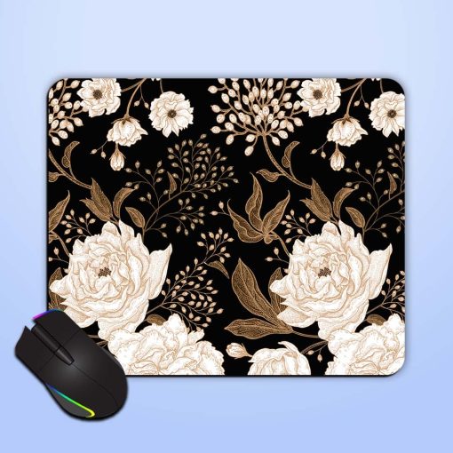 Peonies Roses Floral Mouse Pad Zapvi