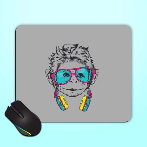 Funny Monkey Glasses Mouse Pad Zapvi