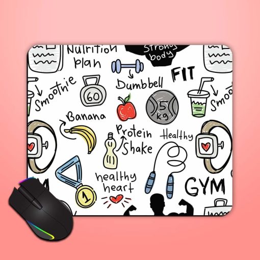 Healthy Lifestyle Concept Mouse Pad Zapvi