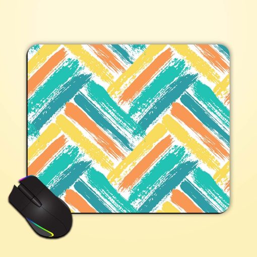 Painted Chevron Pattern Mouse Pad Zapvi