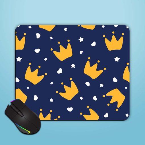 Crowns Vector Seamless Mouse Pad Zapvi