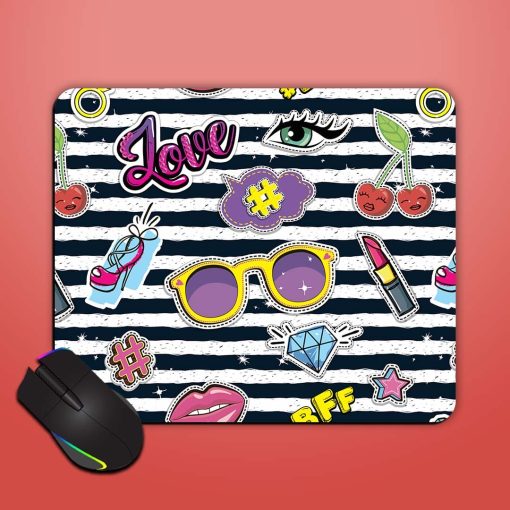 Fashion Patch Badges Mouse Pad Zapvi