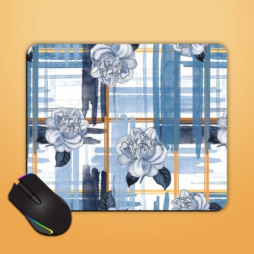 Watercolor Pattern Rose Mouse Pad Zapvi