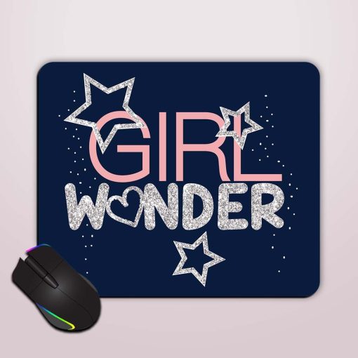 Pink Glitter Text Mouse Pad Zapvi