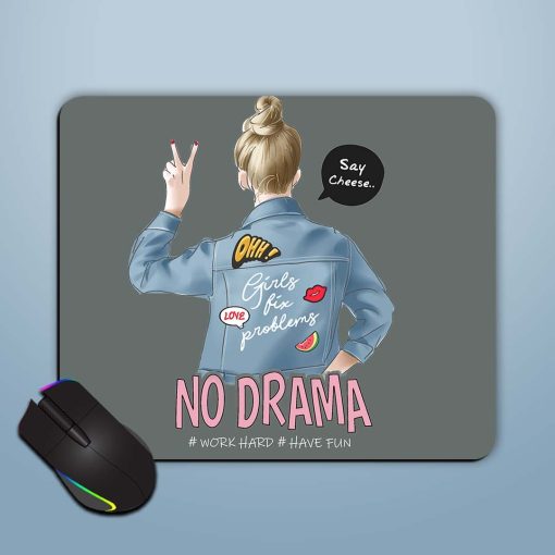 Typography Slogan Cartoon Mouse Pad Zapvi