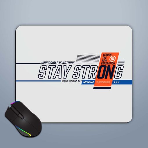 Stay Strong Modern Mouse Pad Zapvi