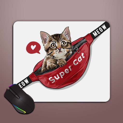 Little Cat Red Mouse Pad Zapvi