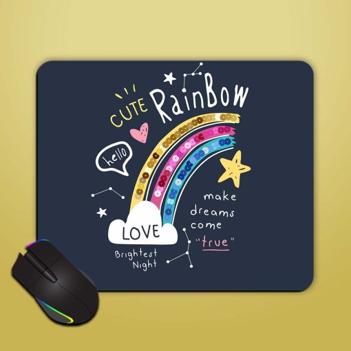 Rainbow Slogan Colorful Mouse Pad Zapvi