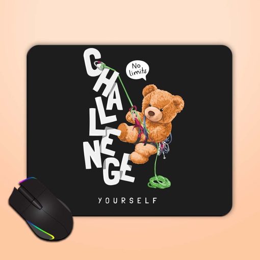 Challenge Yourself Slogan Mouse Pad Zapvi