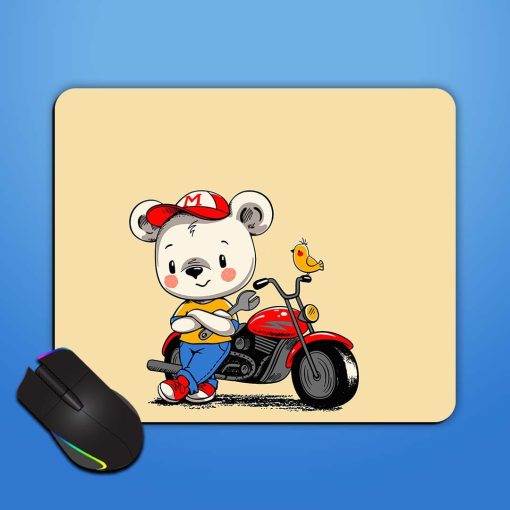 Cute Bear Near Mouse Pad Zapvi