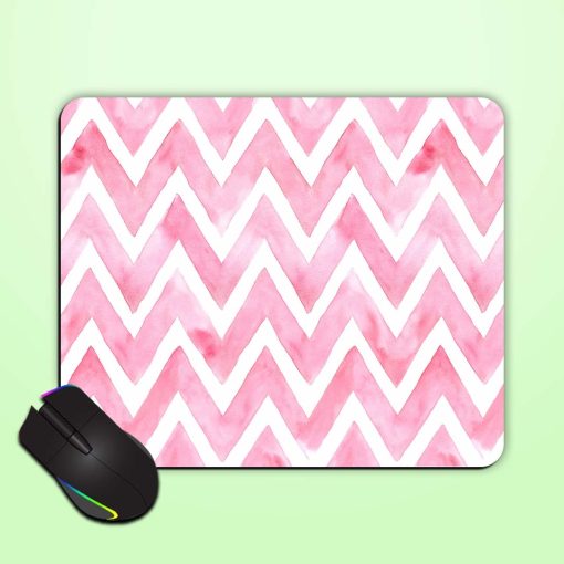 Chevron Pink Color Mouse Pad Zapvi