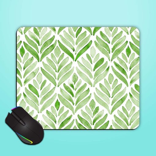 Hand Painted Green Mouse Pad Zapvi