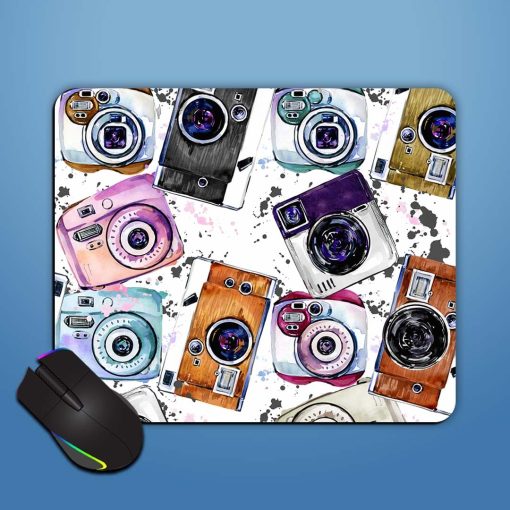 Photo Cameras Seamless Mouse Pad Zapvi