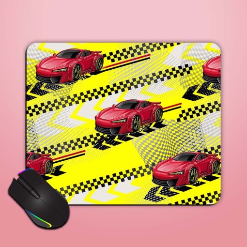 Abstract Seamless Red Mouse Pad Zapvi