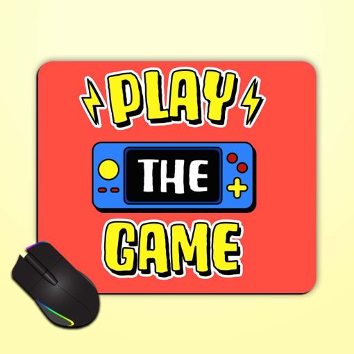 Play Game Text Mouse Pad Zapvi