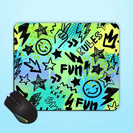 Abstract Seamless Chaotic Mouse Pad Zapvi