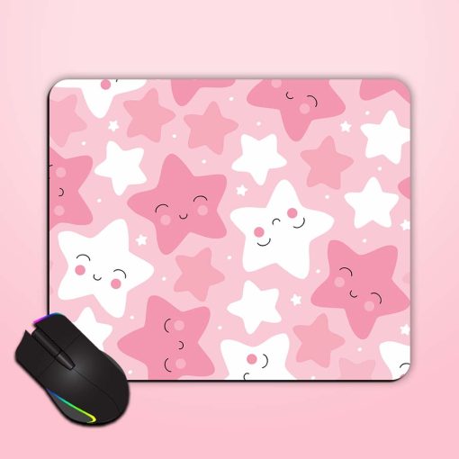 Seamless Pastel Star Mouse Pad Zapvi